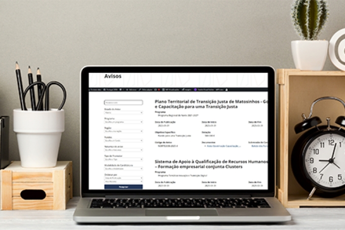 P&aacute;gina de Avisos do Portugal 2030 mais f&aacute;cil de pesquisar